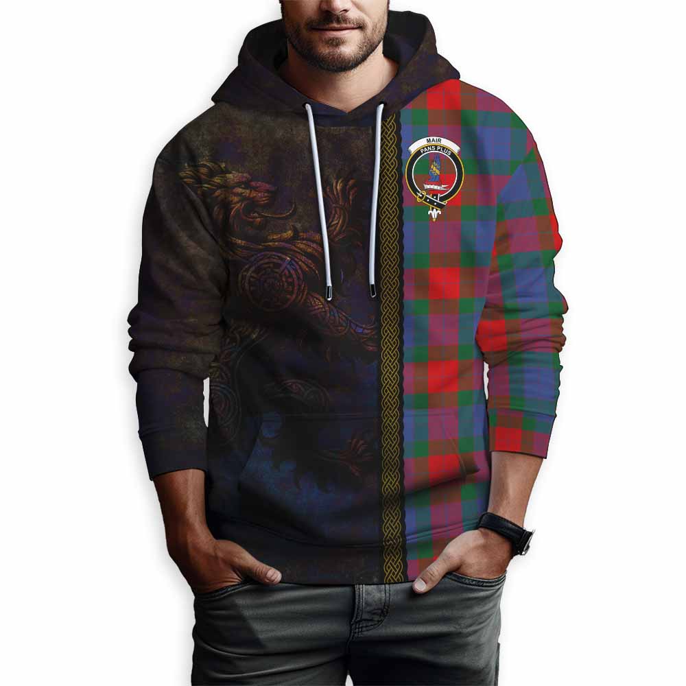 Mar Tartan Family Crest Hoodie Alba Gu Brath Be Brave Lion Ancient Style Pullover Hoodie - Tartan Vibes Clothing
