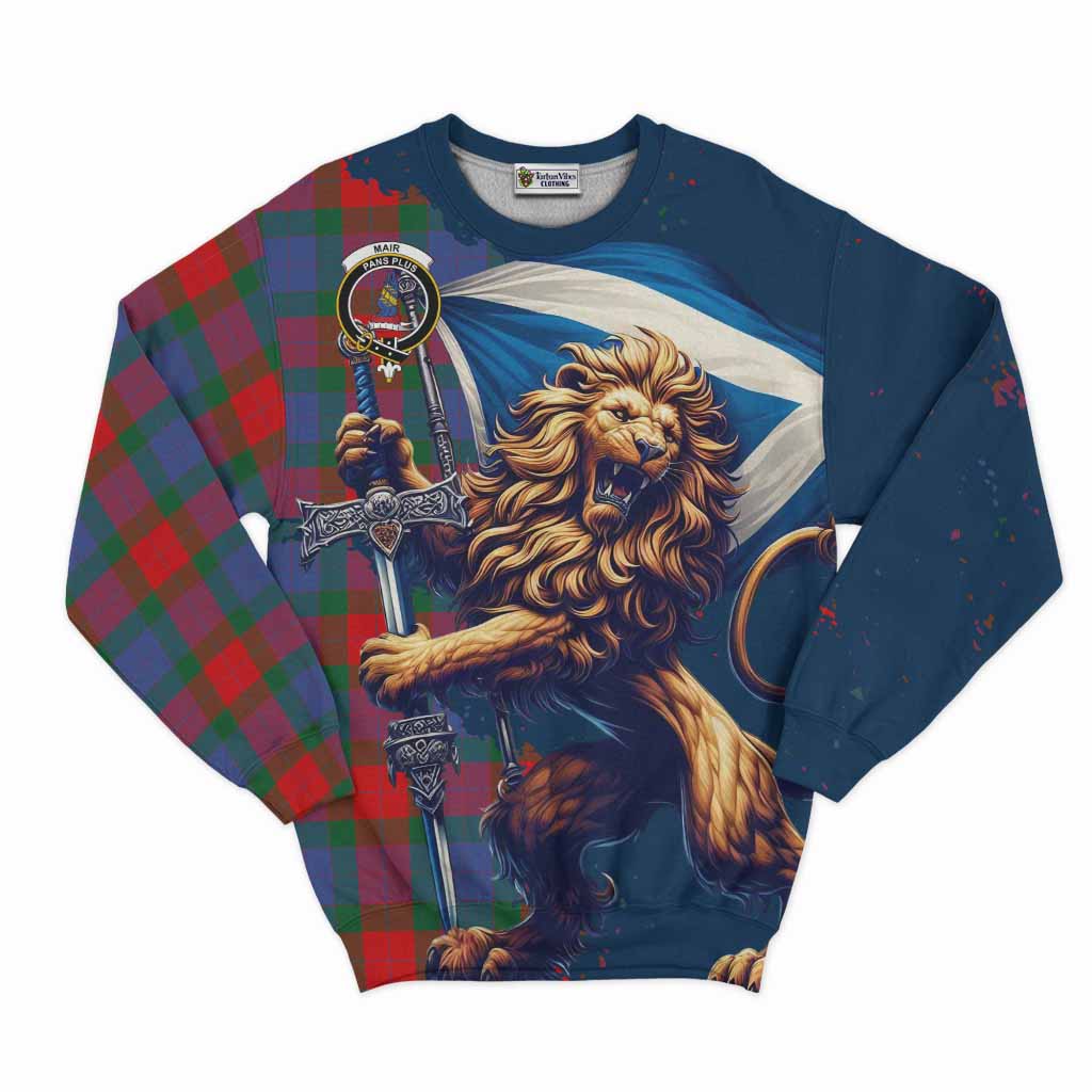 Mar Tartan Family Crest Sweatshirt with Scottish Majestic Lion Unisex - Tartan Vibes Clothing