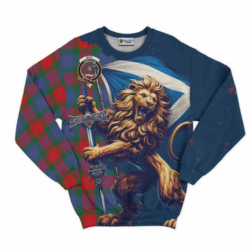 Mar Tartan Family Crest Sweatshirt with Scottish Majestic Lion Unisex - Tartan Vibes Clothing