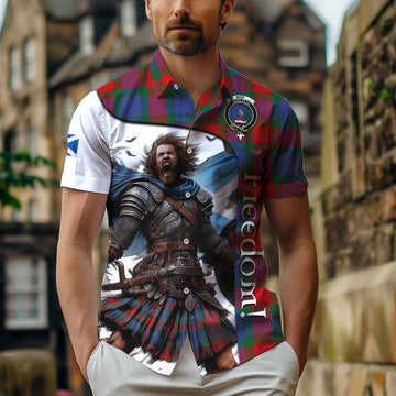 Mar Crest Tartan Hawaiian Shirt Inspired by the Freedom of Scottish Warrior Kid - Tartan Vibes Clothing