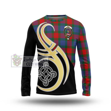 Mar Tartan Long Sleeve T-Shirt with Family Crest and Celtic Symbol Style Unisex - Tartan Vibes Clothing