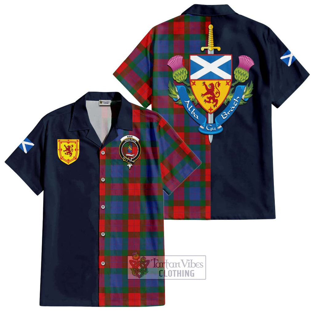 Mar Tartan Hawaiian Shirt Alba with Scottish Lion Royal Arm Half Style Kid - Tartan Vibes Clothing