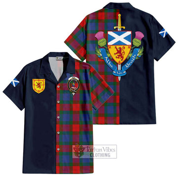 Mar Tartan Hawaiian Shirt Alba with Scottish Lion Royal Arm Half Style Kid - Tartan Vibes Clothing