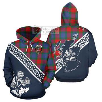Mar Tartan Hoodie Featuring Thistle and Scotland Map Zip Hoodie - Tartan Vibes Clothing