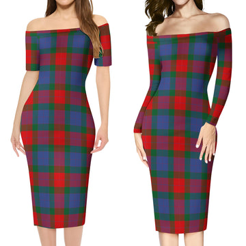 Mar Tartan Off Shoulder Lady Dress Women's Dress - Tartan Vibes Clothing
