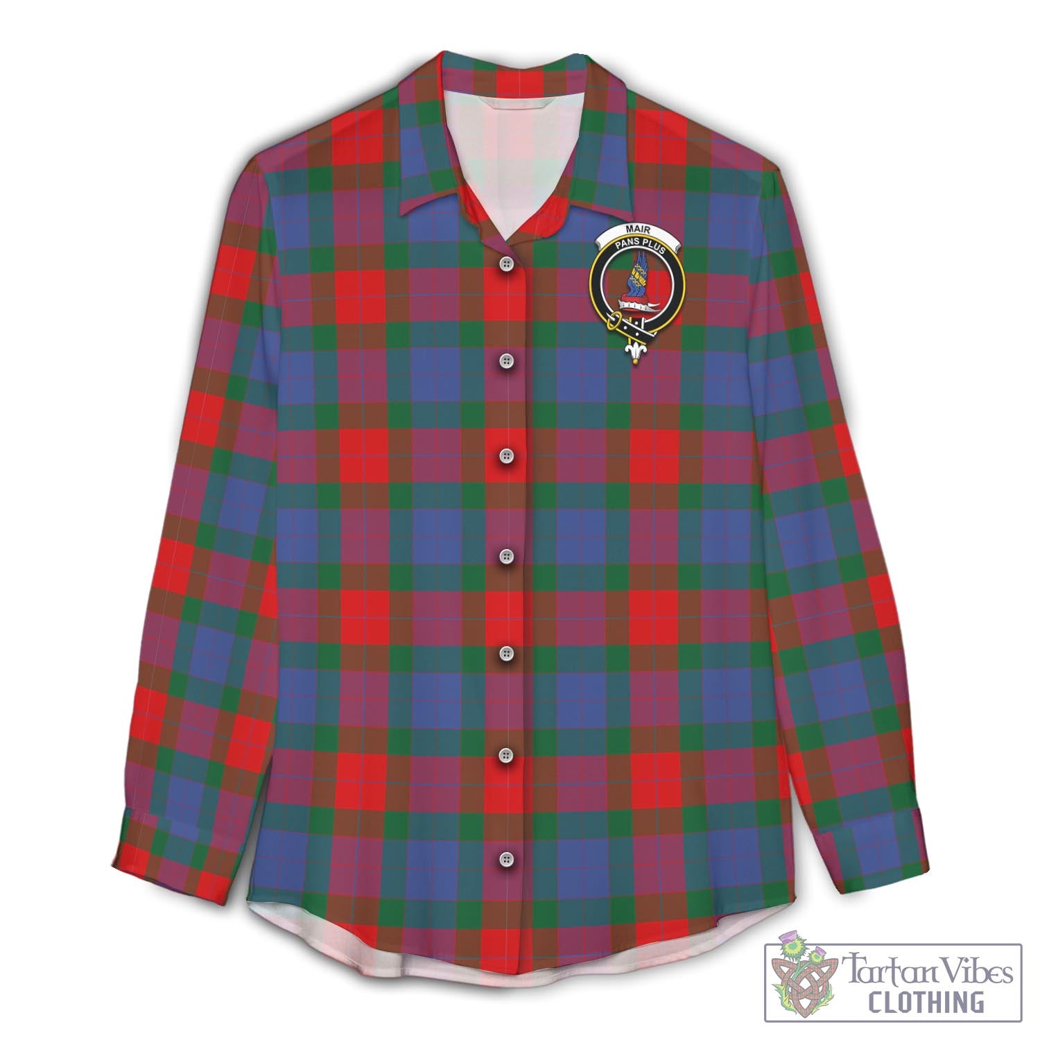 Mar Tartan Women's Casual Shirt with Family Crest Female - Tartan Vibes Clothing