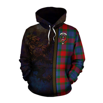 Tartan Vibes Clothing Mar Tartan Family Crest Cotton Hoodie Alba Gu Brath Be Brave Lion Ancient Style