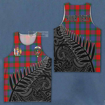 Mar Crest Tartan Men's Tank Top with New Zealand Silver Fern Half Style Men - Tartan Vibes Clothing