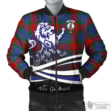 Mar Tartan Bomber Jacket with Alba Gu Brath Regal Lion Emblem Unisex - Tartan Vibes Clothing