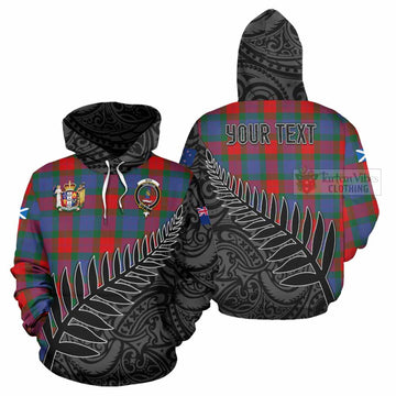 Mar Crest Tartan Hoodie with New Zealand Silver Fern Half Style Zip Hoodie - Tartan Vibes Clothing