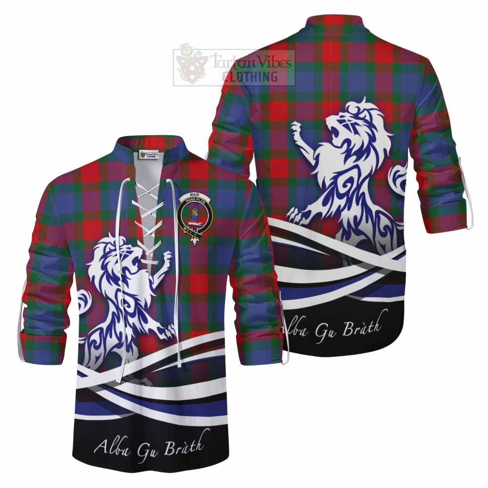 Mar Tartan Ghillie Kilt Shirt with Alba Gu Brath Regal Lion Emblem Men - Tartan Vibes Clothing
