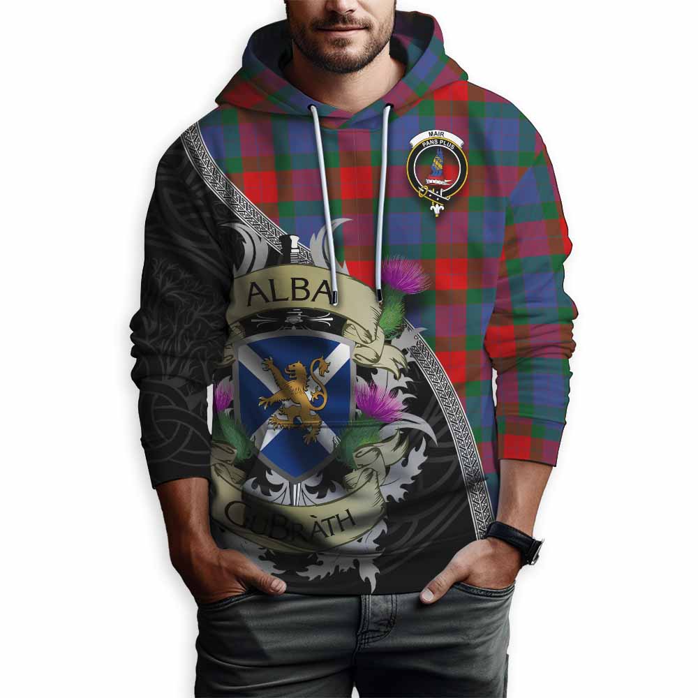 Mar Tartan Family Crest Hoodie Lion Rampant Royal Thistle Shield Celtic Inspired Pullover Hoodie - Tartan Vibes Clothing