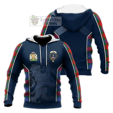 Mar Tartan Knitted Hoodie with Family Crest and Lion Rampant Vibes Sport Style Unisex Knitted Pullover Hoodie - Tartan Vibes Clothing