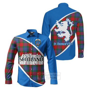 Mar Family Crest Tartan Long Sleeve Button Shirt Celebrate Saint Andrew's Day in Style Men's Shirt S - Tartan Vibes Clothing