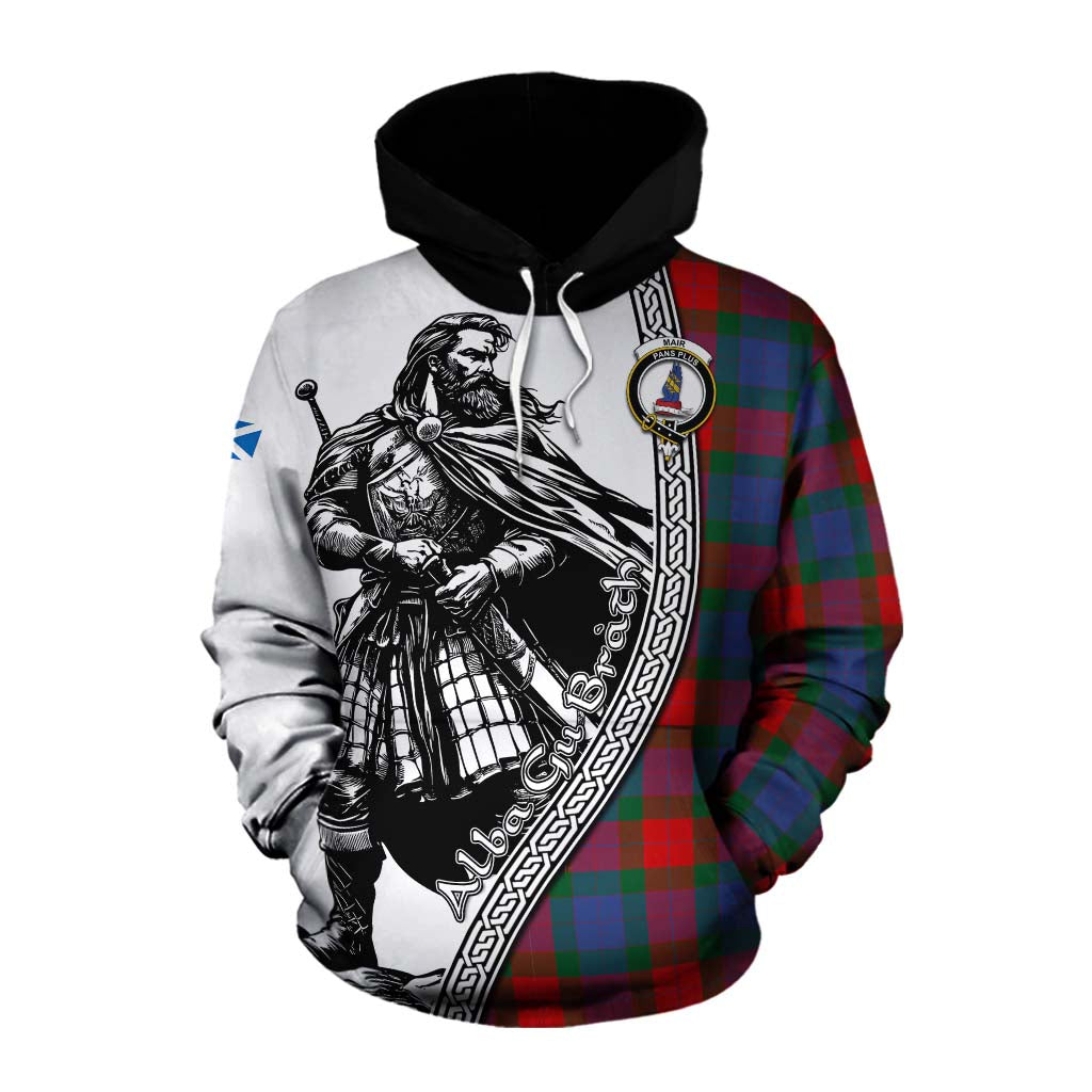 Mar Tartan Clan Crest Cotton Hoodie with Highlander Warrior Celtic Style Pullover Hoodie XS - Tartan Vibes Clothing