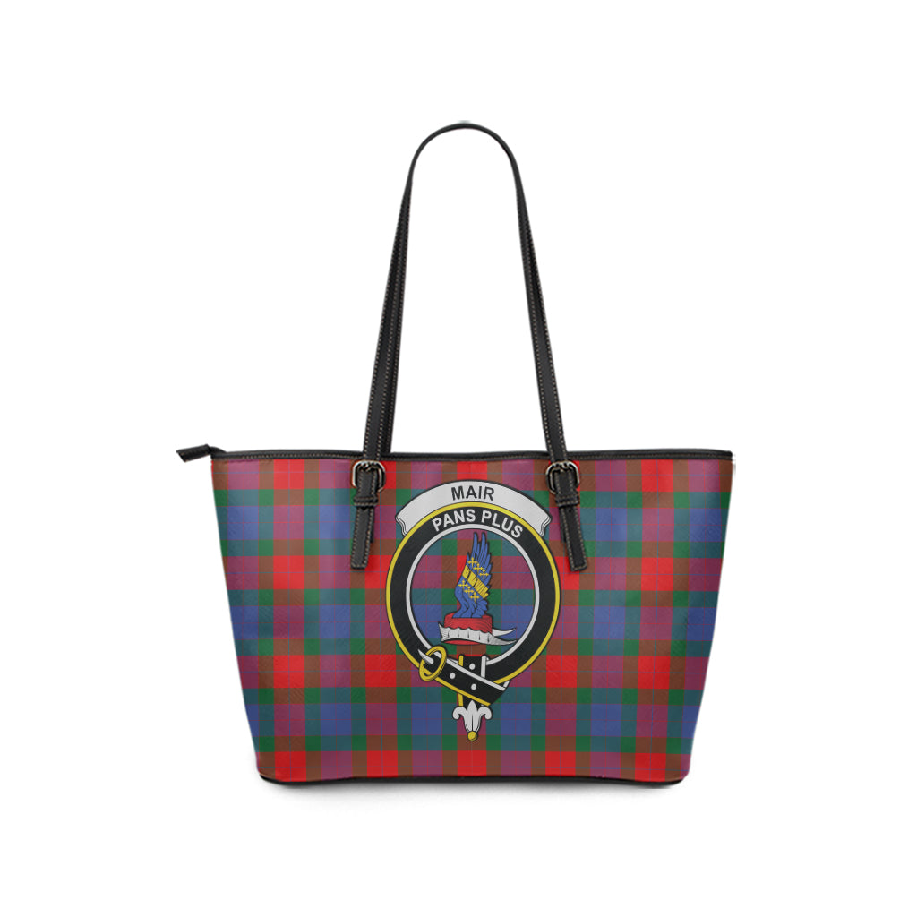 Mar Tartan Leather Tote Bag with Family Crest - Tartan Vibes Clothing