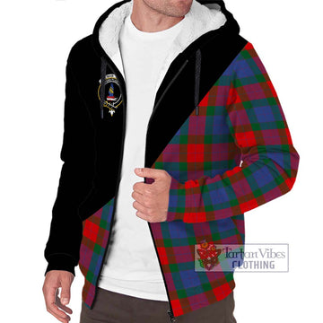 Mar Tartan Sherpa Hoodie with Family Crest and Military Logo Style Unisex S - Tartan Vibes Clothing