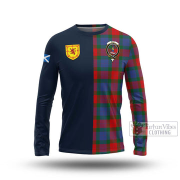 Mar Tartan Long Sleeve T-Shirt Alba with Scottish Lion Royal Arm Half Style Unisex - Tartan Vibes Clothing