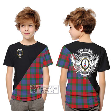 Mar Tartan Kid T-Shirt with Family Crest and Military Logo Style Youth XL Size14 - Tartan Vibes Clothing