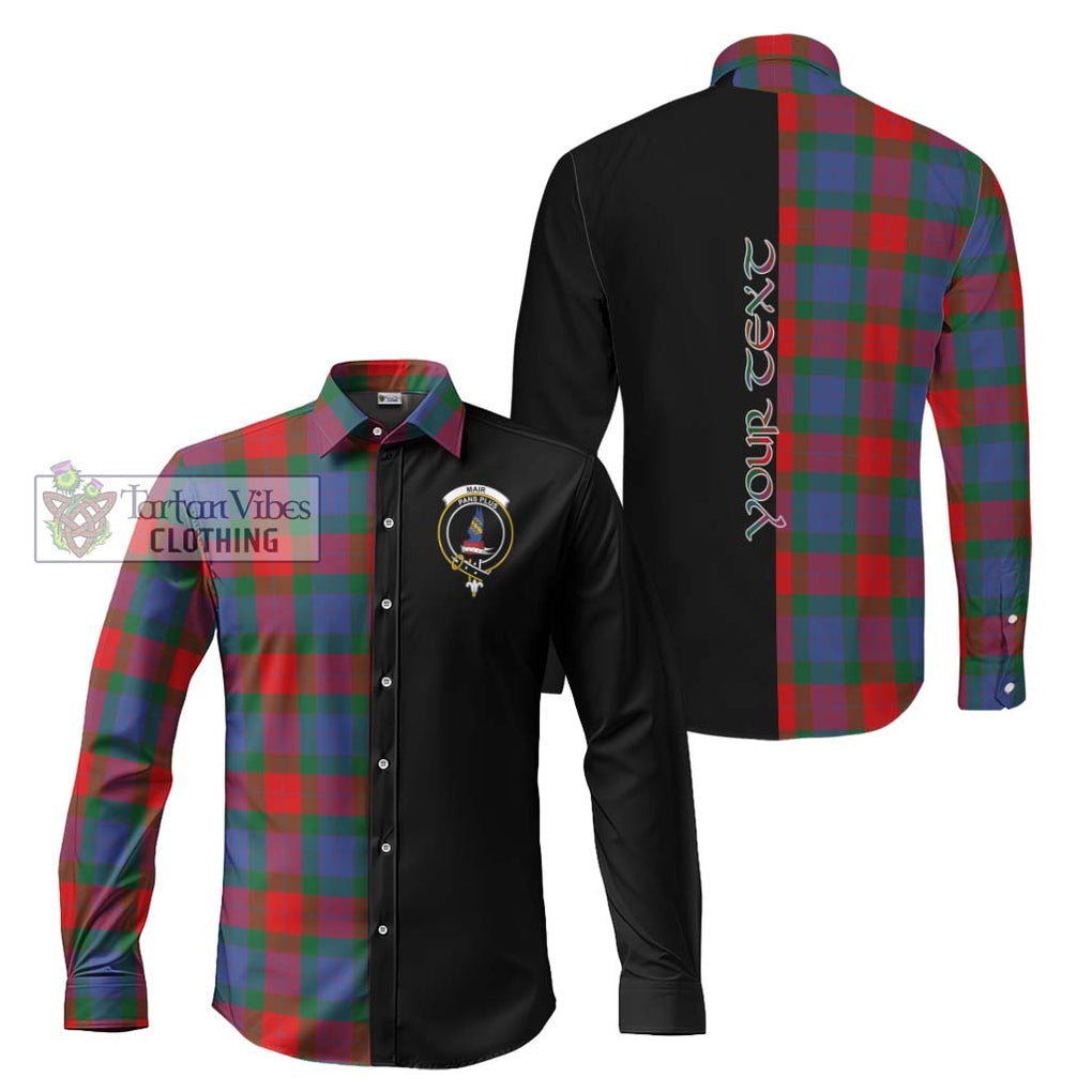 Mar Tartan Long Sleeve Button Shirt with Family Crest and Half Of Me Style Men's Shirt S - Tartanvibesclothing Shop