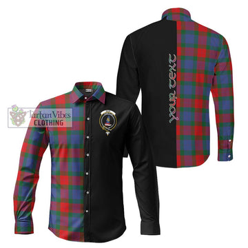 Mar Tartan Long Sleeve Button Shirt with Family Crest and Half Of Me Style Men's Shirt S - Tartanvibesclothing Shop