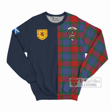Mar Tartan Sweatshirt Alba with Scottish Lion Royal Arm Half Style Unisex - Tartan Vibes Clothing