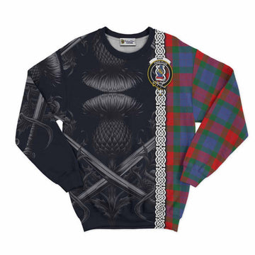 Mar Tartan Sweatshirt with Family Crest Cross Sword Thistle Celtic Vibes Unisex - Tartan Vibes Clothing