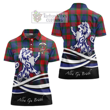 Mar Tartan Women's Polo Shirt with Alba Gu Brath Regal Lion Emblem Women - Tartan Vibes Clothing