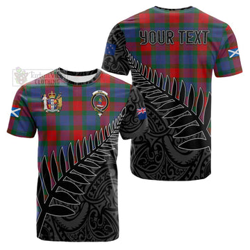 Mar Crest Tartan Cotton T-shirt with New Zealand Silver Fern Half Style Kid's Shirt - Tartan Vibes Clothing