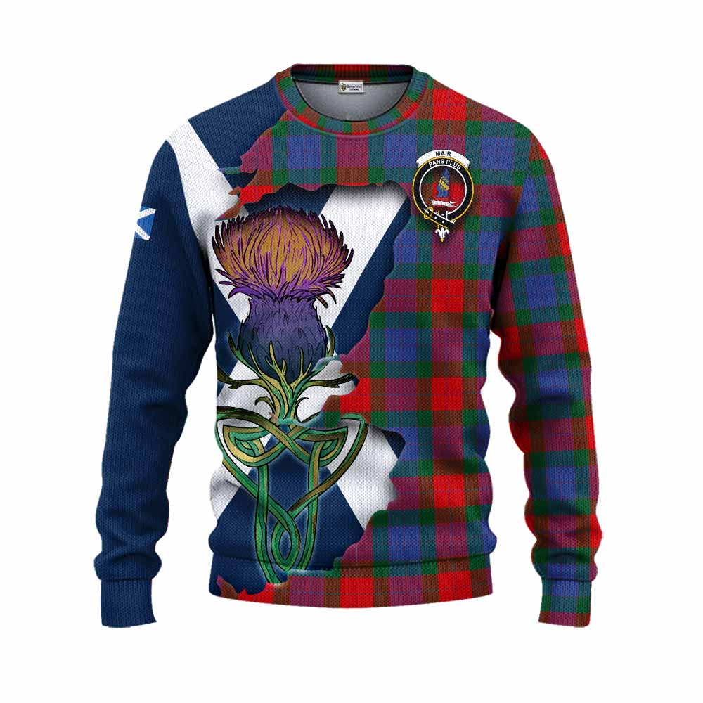Mar Tartan Family Crest Knitted Sweater Scottish Thistle Celtic Inspired Unisex - Tartan Vibes Clothing