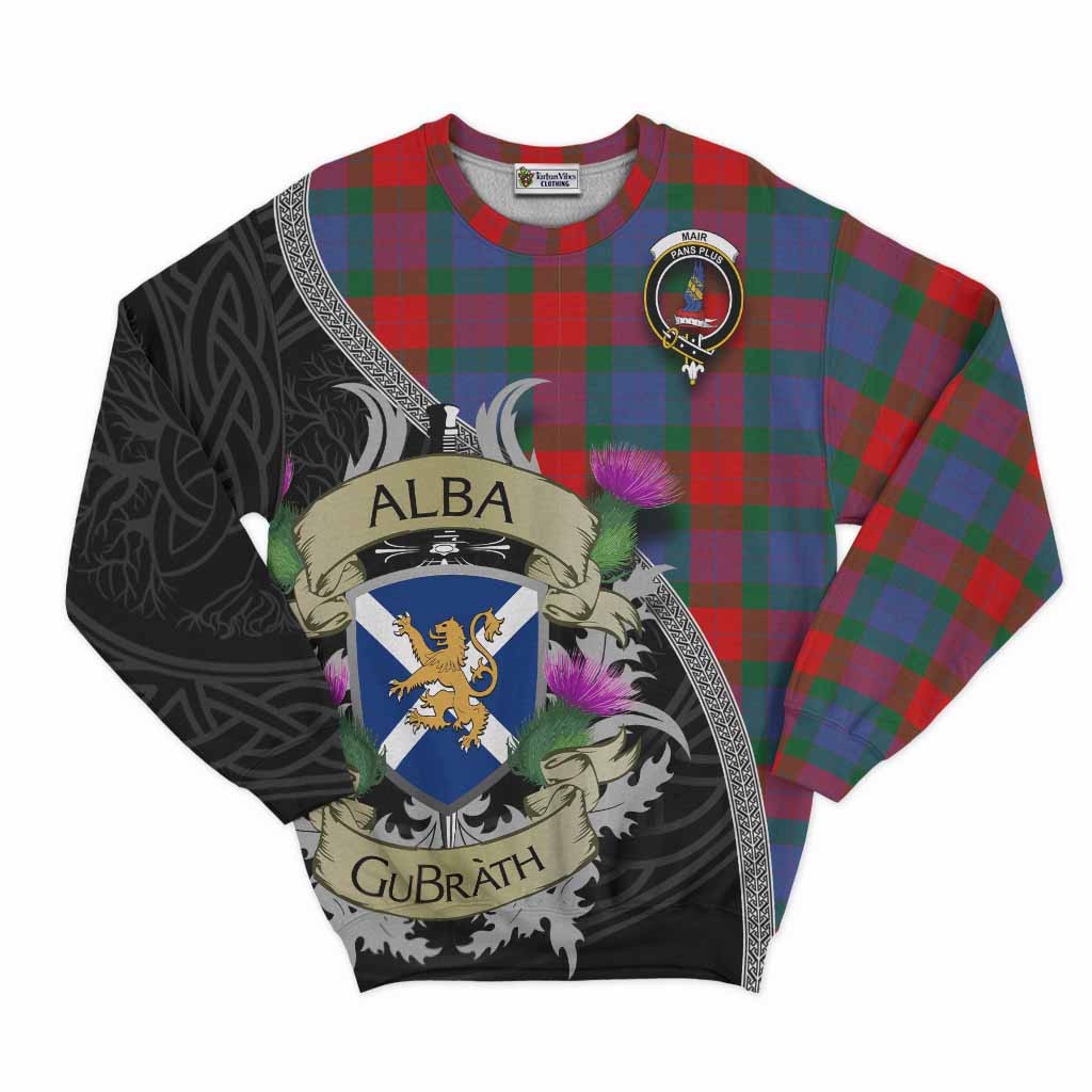 Mar Tartan Family Crest Sweatshirt Lion Rampant Royal Thistle Shield Celtic Inspired Unisex - Tartan Vibes Clothing