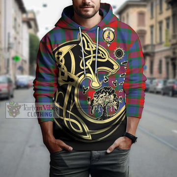 Mar Tartan Hoodie with Family Crest Celtic Wolf Style Zip Hoodie - Tartan Vibes Clothing