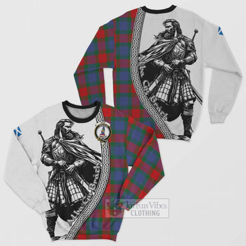 Mar Tartan Clan Crest Sweatshirt with Highlander Warrior Celtic Style Unisex - Tartan Vibes Clothing