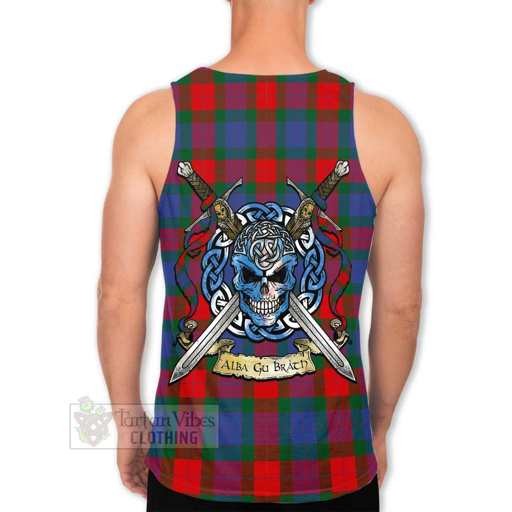 Mar Tartan Men's Tank Top with Family Crest Celtic Skull Style Men - Tartan Vibes Clothing