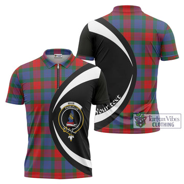 Mar Tartan Zipper Polo Shirt with Family Crest Circle Style Unisex - Tartan Vibes Clothing