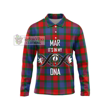 Mar Tartan Long Sleeve Polo Shirt with Family Crest DNA In Me Style Unisex - Tartan Vibes Clothing