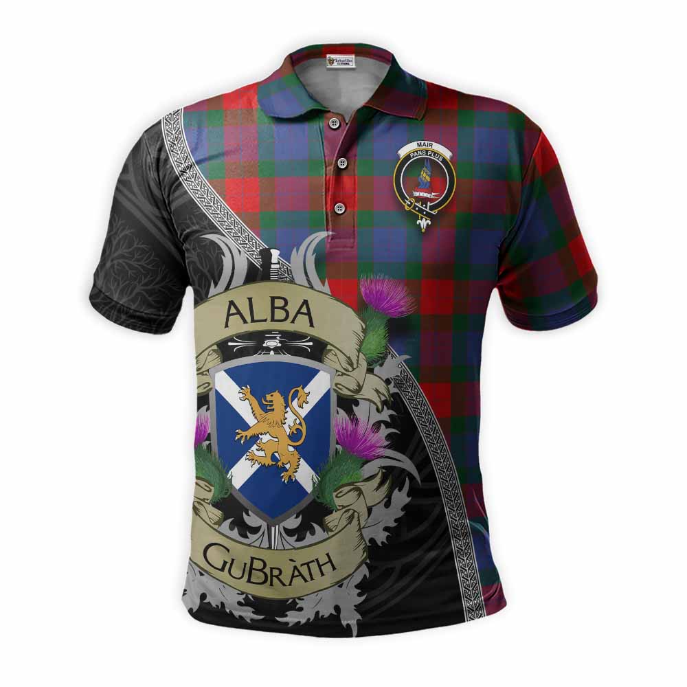 Mar Tartan Family Crest Polo Shirt Lion Rampant Royal Thistle Shield Celtic Inspired Kid - Tartan Vibes Clothing