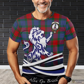 Mar Tartan T-Shirt with Alba Gu Brath Regal Lion Emblem Kid's Shirt - Tartan Vibes Clothing