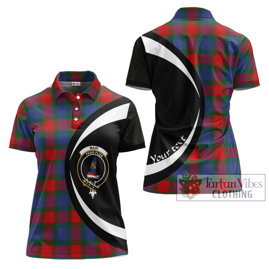 Mar Tartan Women's Polo Shirt with Family Crest Circle Style Women - Tartan Vibes Clothing