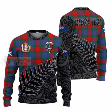 Mar Crest Tartan Knitted Sweater with New Zealand Silver Fern Half Style Unisex - Tartan Vibes Clothing