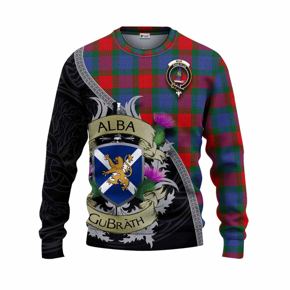 Mar Tartan Family Crest Knitted Sweater Lion Rampant Royal Thistle Shield Celtic Inspired Unisex - Tartan Vibes Clothing