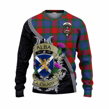 Mar Tartan Family Crest Knitted Sweater Lion Rampant Royal Thistle Shield Celtic Inspired Unisex - Tartan Vibes Clothing