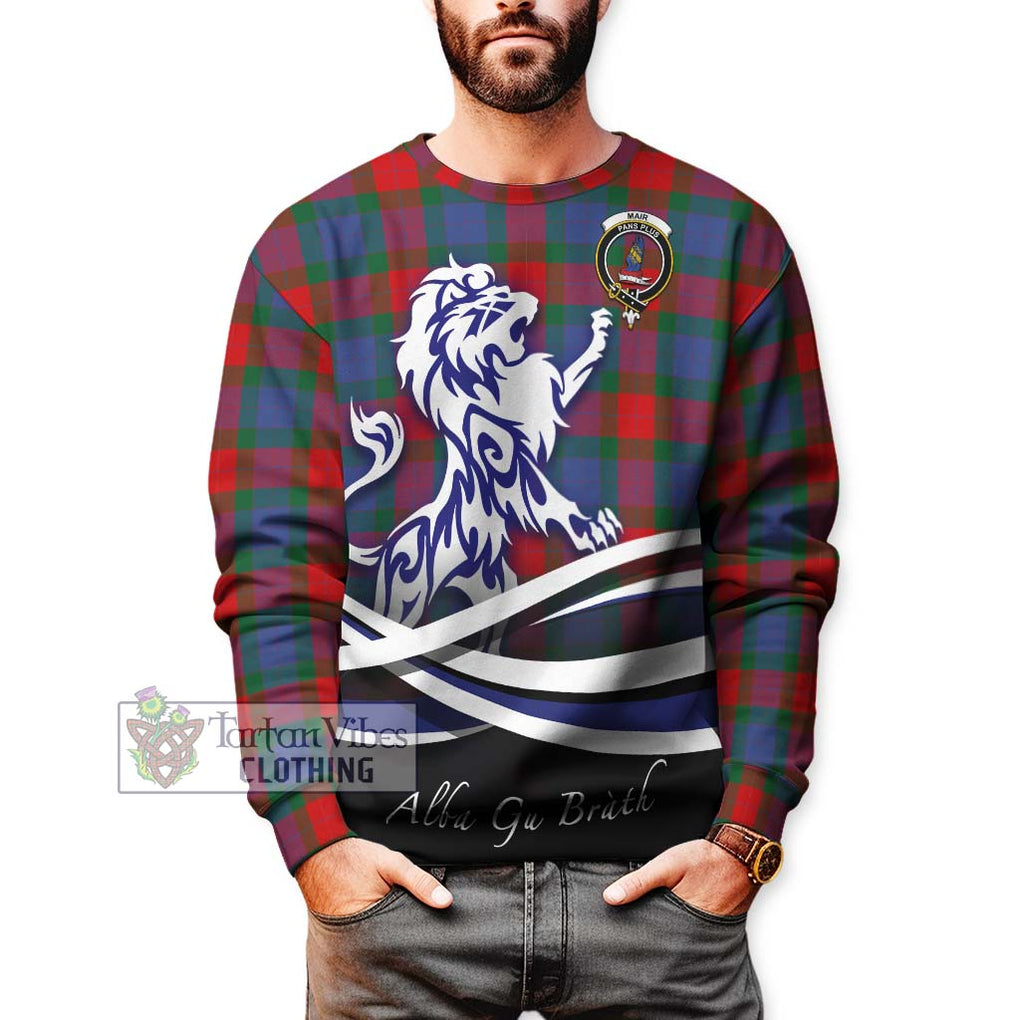 Mar Tartan Sweatshirt with Alba Gu Brath Regal Lion Emblem Unisex - Tartan Vibes Clothing
