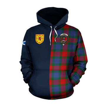 Mar Tartan Cotton Hoodie Alba with Scottish Lion Royal Arm Half Style Pullover Hoodie XS - Tartan Vibes Clothing