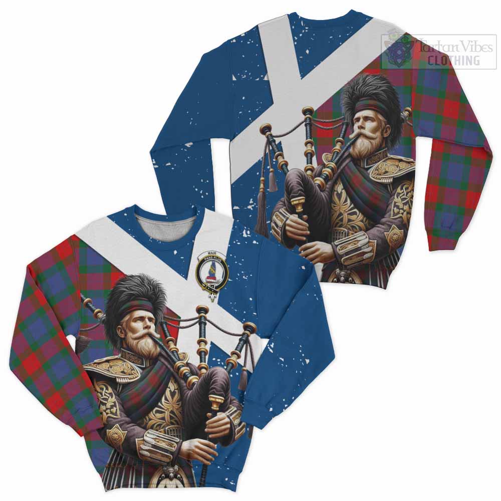 Mar Tartan Sweatshirt with Family Crest Scottish Bagpiper Vibes Unisex - Tartan Vibes Clothing