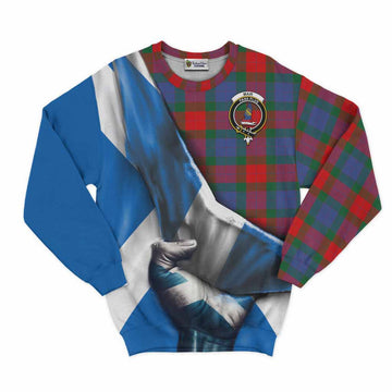 Mar Tartan Sweatshirt with Family Crest Scotland Patriotic Style Unisex - Tartan Vibes Clothing