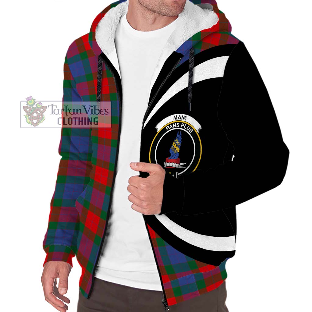 Mar Tartan Sherpa Hoodie with Family Crest Circle Style Unisex S - Tartan Vibes Clothing