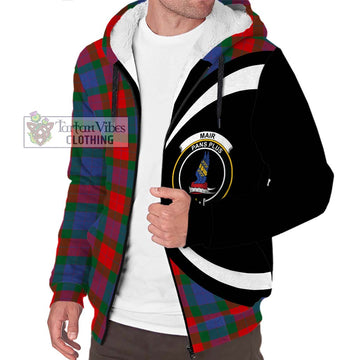 Mar Tartan Sherpa Hoodie with Family Crest Circle Style Unisex S - Tartan Vibes Clothing