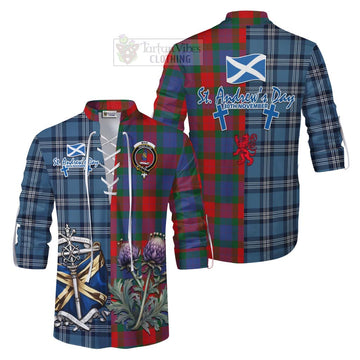 Mar Tartan Ghillie Kilt Shirt Happy St. Andrew's Day Half Tartan Style Men - Tartan Vibes Clothing
