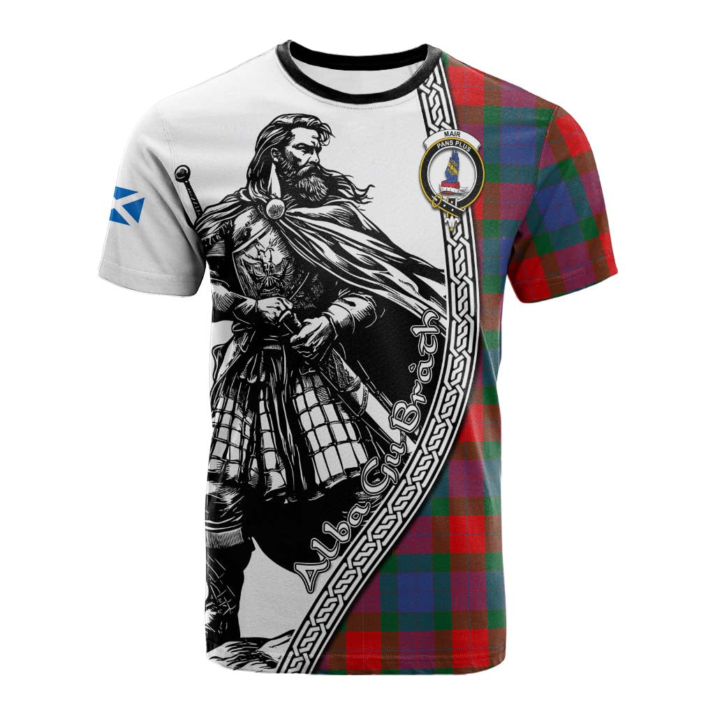 Mar Tartan Clan Crest Cotton T-shirt with Highlander Warrior Celtic Style Kid's Shirt - Tartan Vibes Clothing